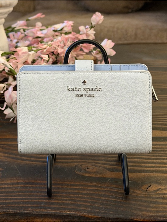 kate spade Handbags - kate spade New York Light Blue Pebbled Leather Wallet